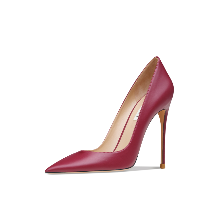 Suyymakk Slim Heel High Heels Women's Burgundy