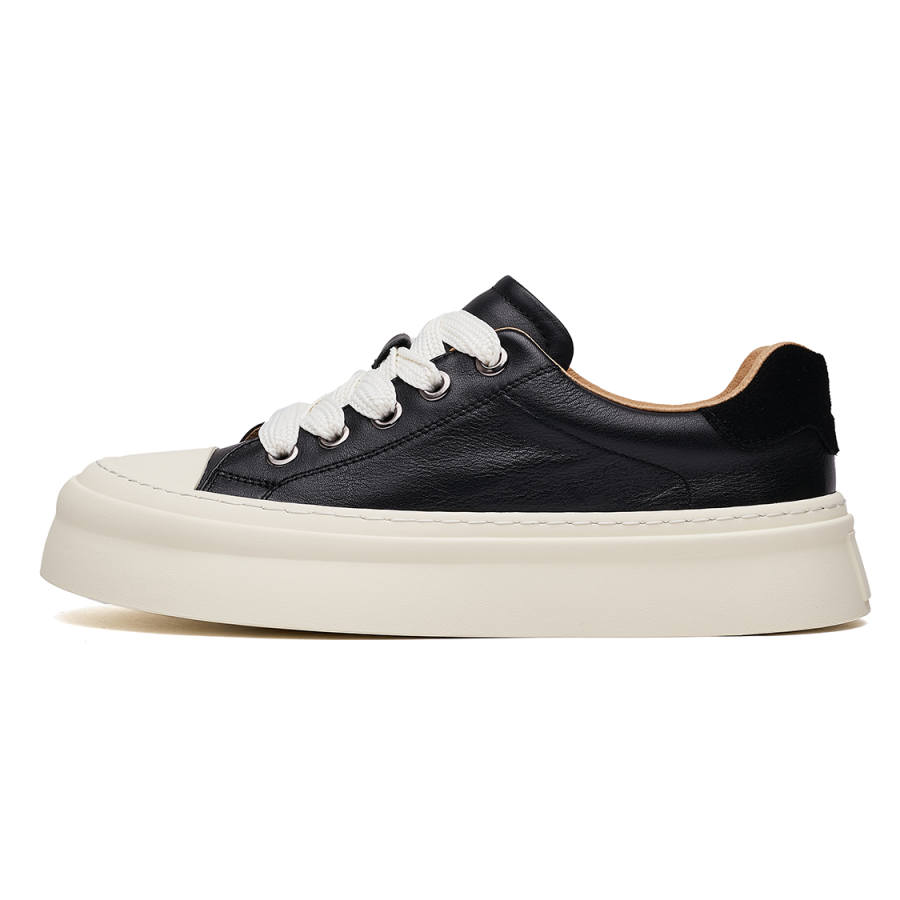 HUITE Top Grain Cow Leather Breathable Moisture Wicking Breathable Moisture Wicking Low top Skateboard Shoes Men's