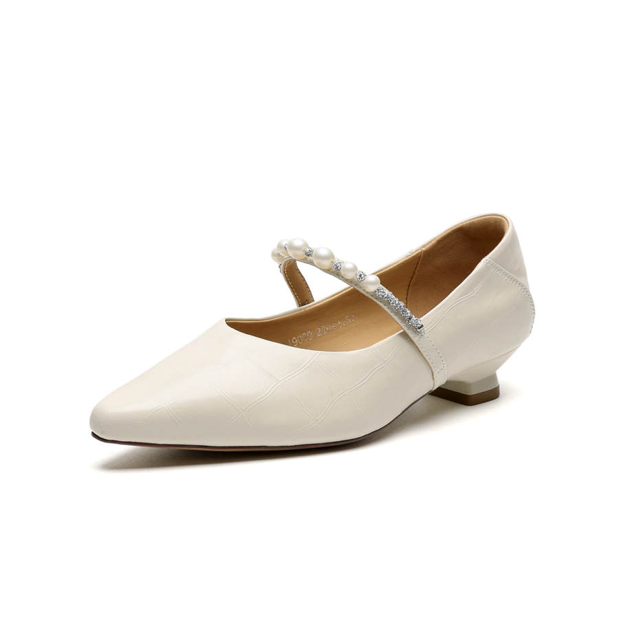 HUANAI Mary Jane Shoes Women's Black/Beige
