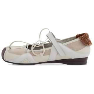 RUNTOTHEFUTURE Cow Suede Mary Jane Shoes Women's Apricot