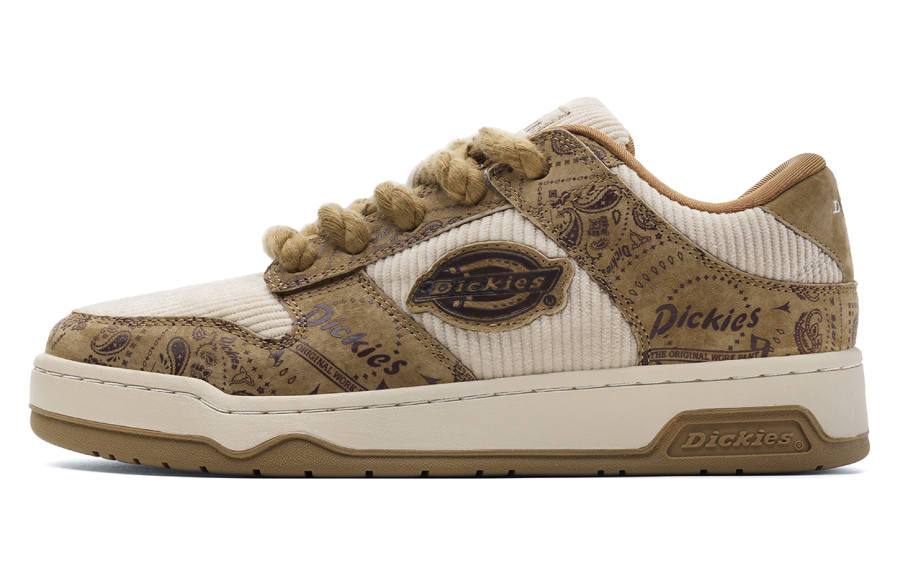 Dickies Textile, Pigskin Low top Skateboard Shoes Unisex Elk Brown