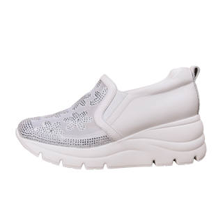 Forest Princess Top Grain Cow Leather Low top Casual Shoes Women's White