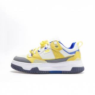 OAON Cushioning Abrasion Resistant Lightweight Low top Skateboard Shoes Unisex Yellow