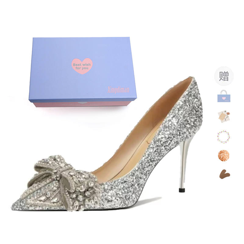 Xingdiman Pu Slim Heel High Heels Women's Box