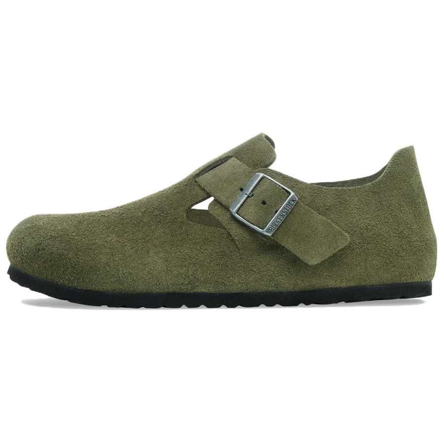 Birkenstock London Suede Minimalist Fashion Low top Casual Shoes Unisex Green Regular Loose Fit