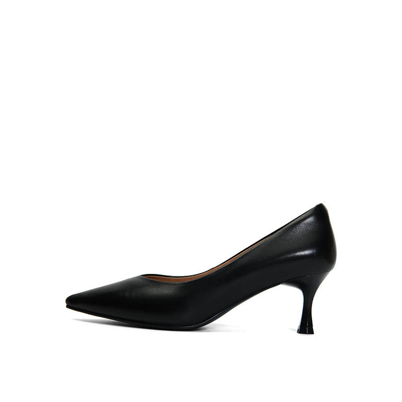 PT'SON Sheepskin Slim Heel High Heels 6CM Women's