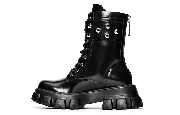 Lost In Echo Top Grain Cow Leather Short Combat Boots Women's Multiple Colors
