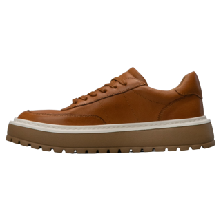 GEWEILUO Casual Leather Shoes Men's Low Top Beige