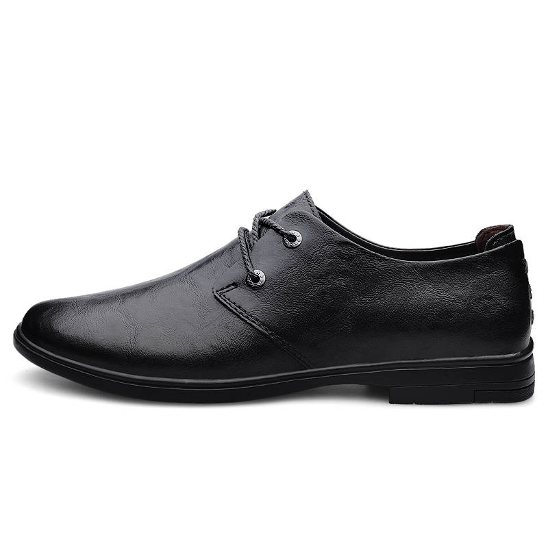 LAORENTOU Casual Leather Shoes Men's Low Top