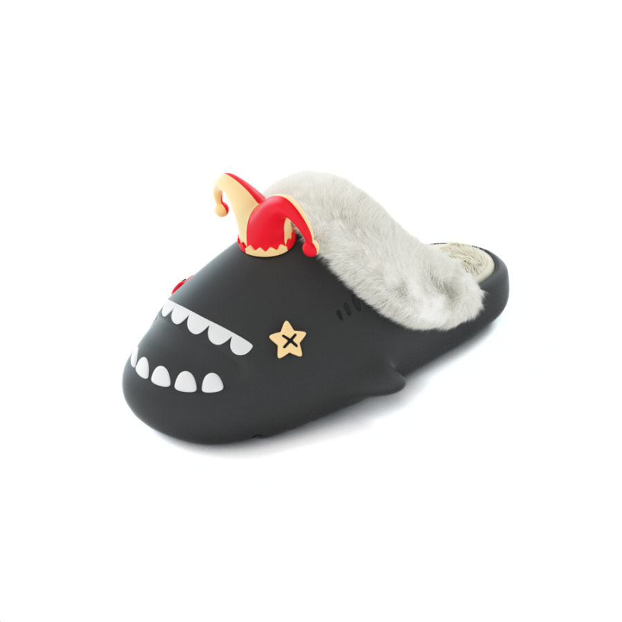 HelloSlippers Shark Winter Sharkicks Winter Joker, Closed Toe Slippers With Open Heel Unisex