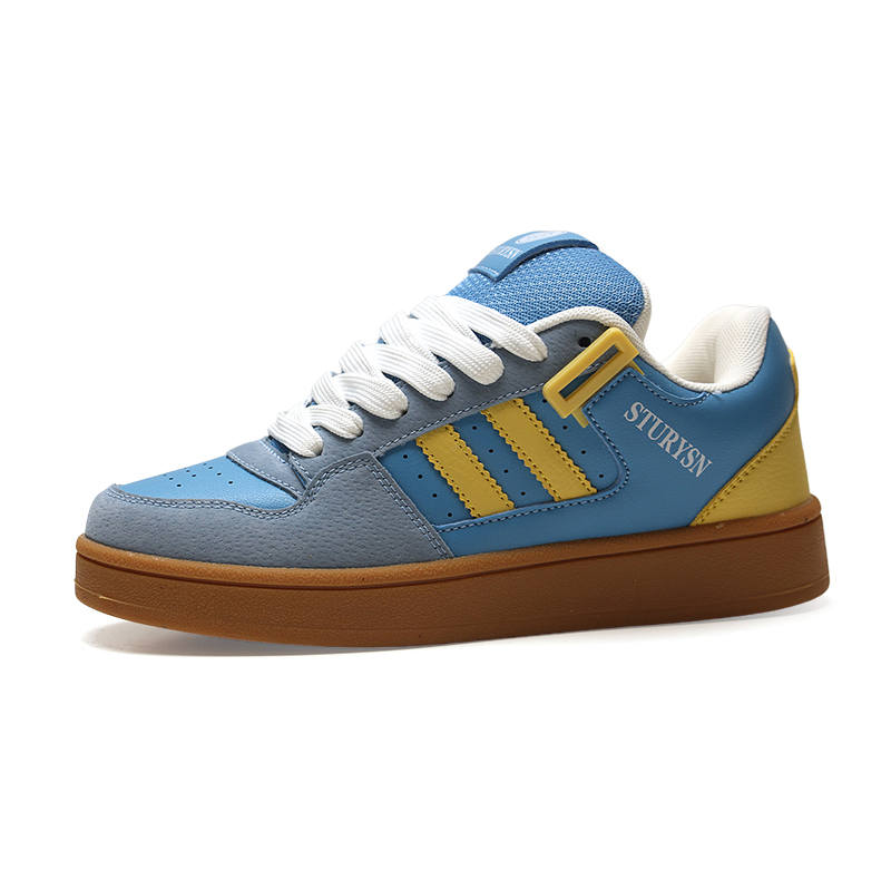 STUR YSN Wear resistant And Lightweight Low top Skateboard Shoes Unisex Hu Blue Yellow