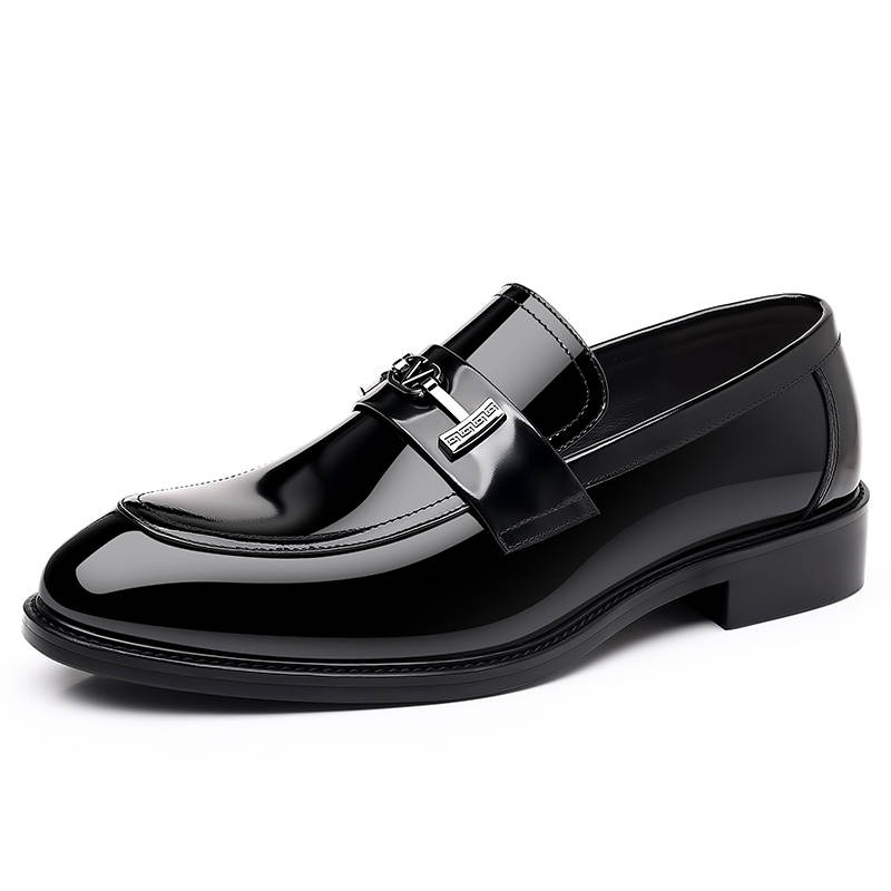 XIAOTOULANG Cow Split Leather Casual Shoes Men's Black