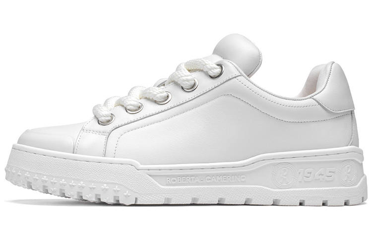 ROBERTA DI CAMERINO Cow Leather Low top Skateboard Shoes Men's White