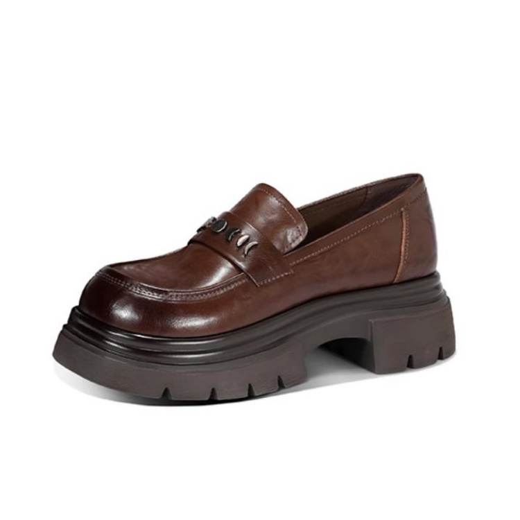 JESSICA SOPHIA Synthetic Leather Loafers 5CM Women's