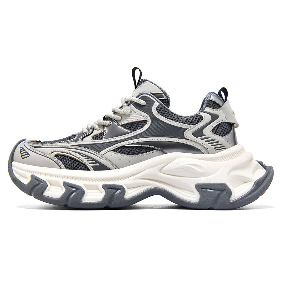 TRUE-N TRUEN Cushioning Slip Resistant Abrasion Resistant Breathable Height Increasing Low top Chunky Sneakers Men's