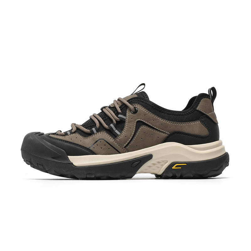 NAVIGARE Textile, Synthetic Leather Platform Height Increasing Low top Casual Shoes Men's Black Khaki