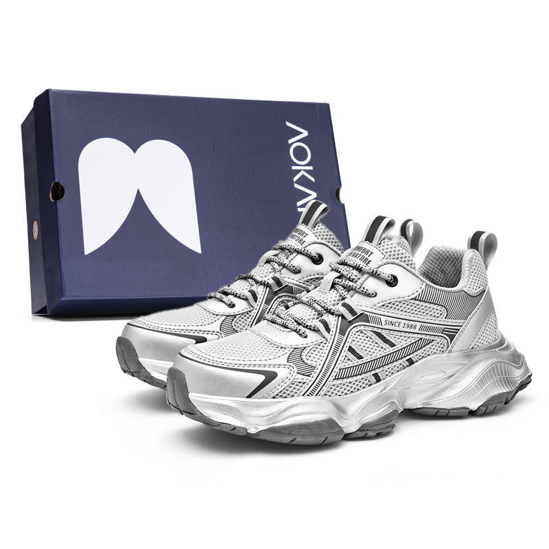 AOKANG AOKANG Chunky Sneakers Unisex Low Top Silver, Gold