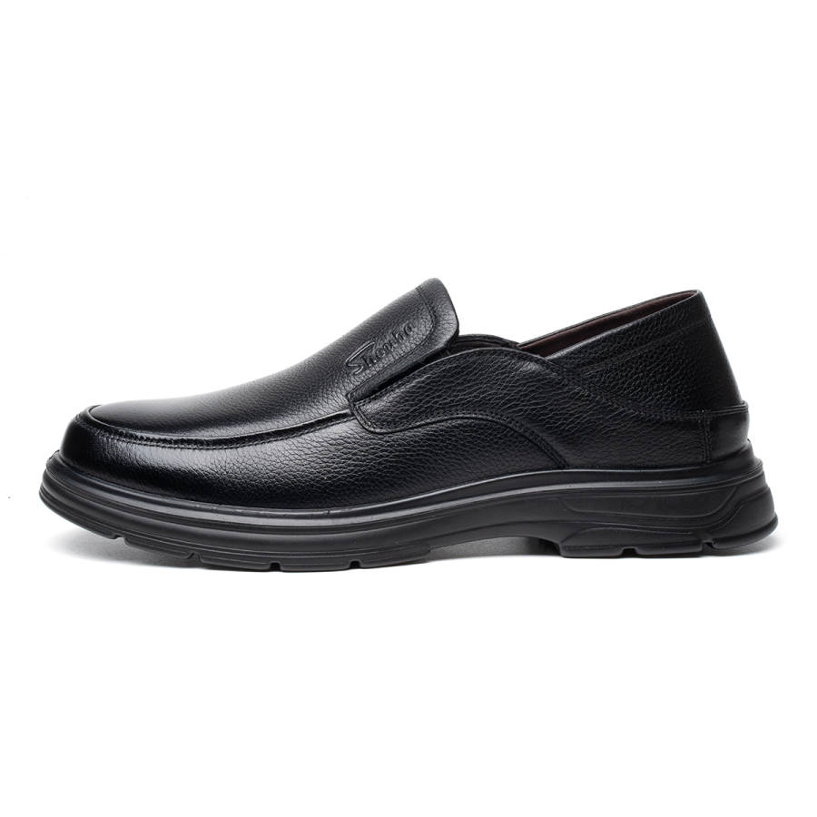 SHOUBA Cow Leather Casual Shoes Men's Black
