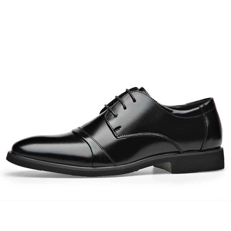 CITONGXIANSHENG Cow Split Leather Dress Shoes Men's Black