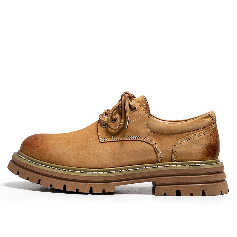 LUNMADENG Men's Casual Shoes Men's Low Top Yellow, Khaki Green