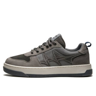 HACKBUTEER Low top Skateboard Shoes Men's Gray