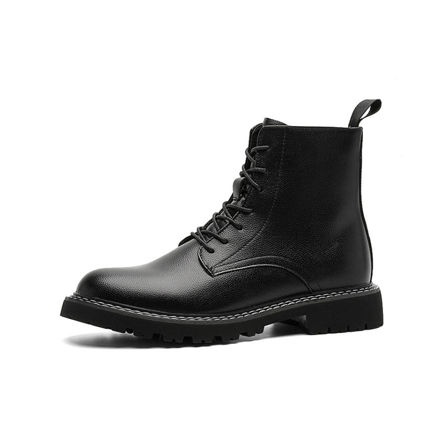 Lanza Lanza Leather Short Combat Boots 5cm Men's