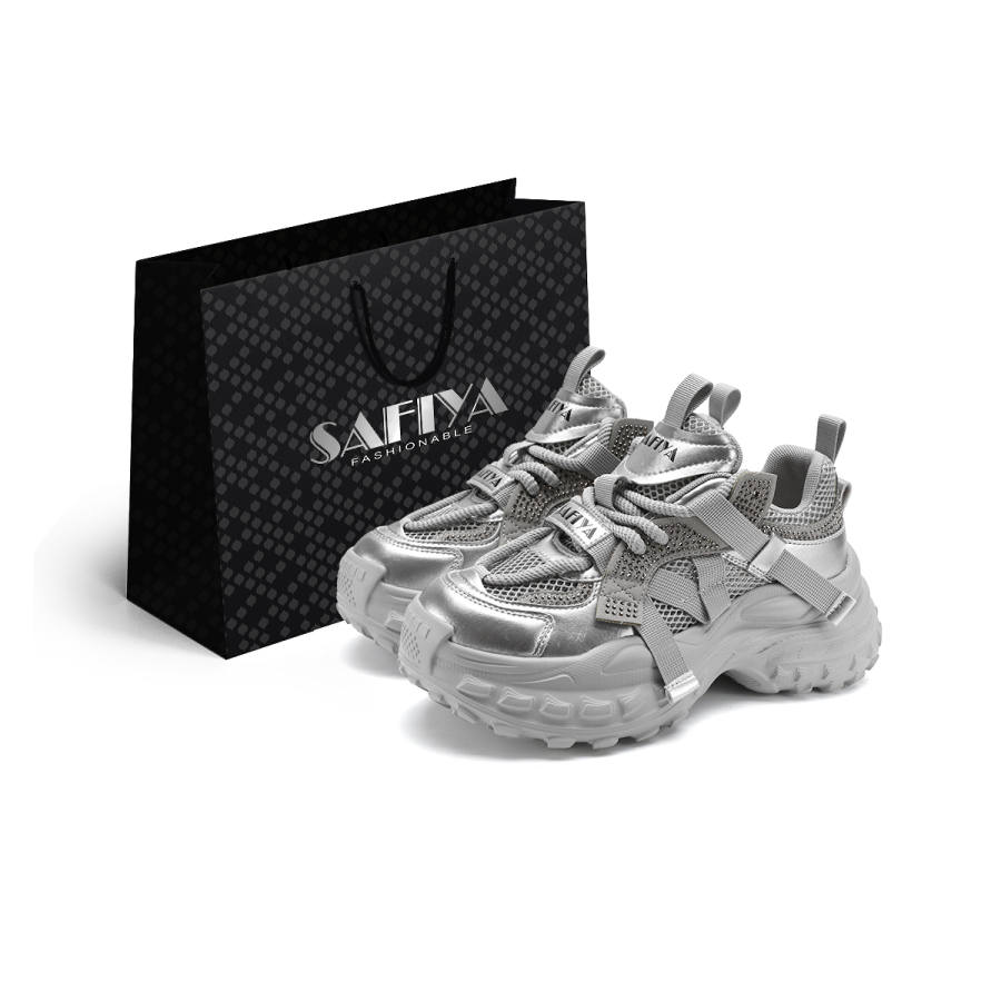 Safiya Low top Chunky Sneakers Women's Silver
