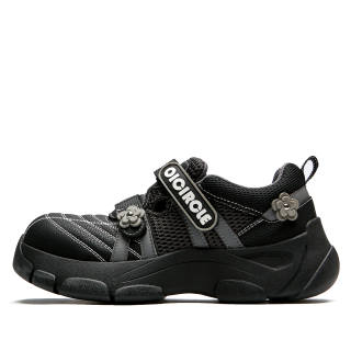 OICIRCLE Cow Split Leather Low top Casual Shoes Women's Black