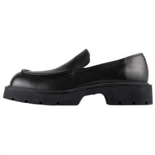 Sandro Cow Leather Casual Shoes Men's Black