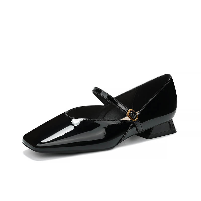 Bamiti Mary Jane Shoes Women's Black/Ecru/Burgundy