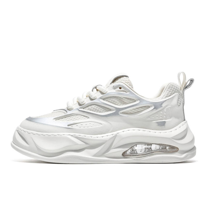 MOERBAI Mesh Breathable Lightweight Height Increasing Breathable Lightweight Height Increasing Low top Casual Shoes