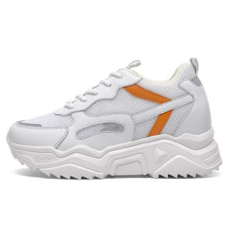He Jinchang Cow Leather Low top Casual Shoes Women's White