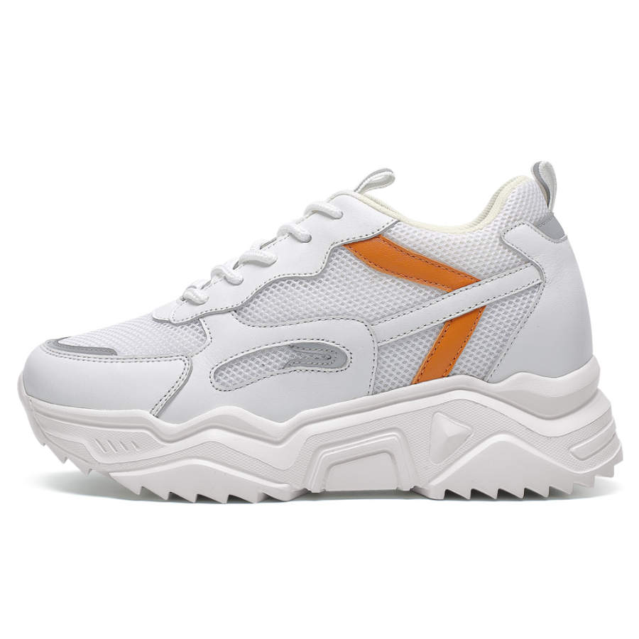 He Jinchang Cow Leather Low top Casual Shoes Women's White