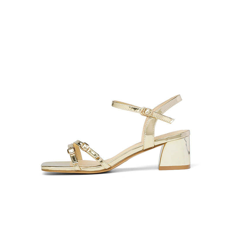 RED DRAGONFLY Synthetic Leather One Strap Sandals 5.5cm Women's