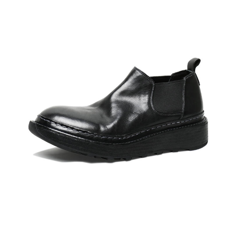 SAINTNJORD Horse Leather Short Chelsea Boots Men's Black
