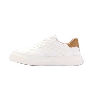 HERBEL Cow Leather Low top Skateboard Shoes Men's White