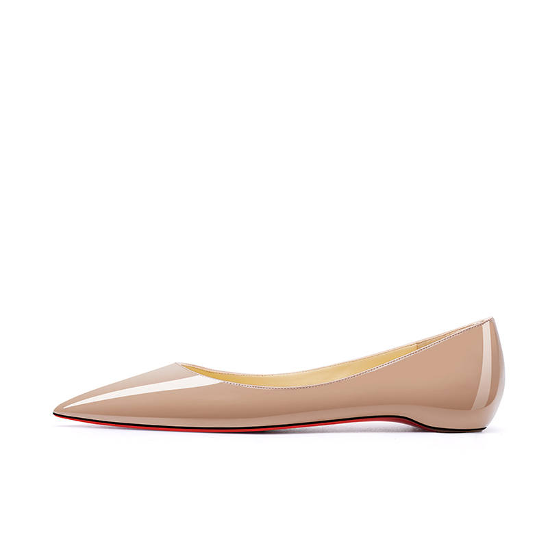 GABPIHLA HEURST Patent Leather Fashion Casual Shoes 2cm Women's Nude