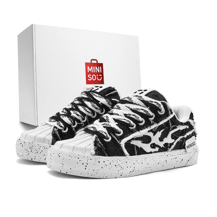 MINISO MINISO Casual Shoes Unisex Low Top Black/White