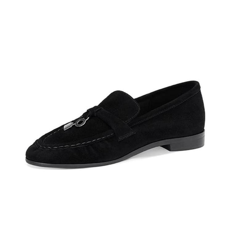 JESSICA SOPHIA British Loafers Casual Shoes 2cm Women's Black