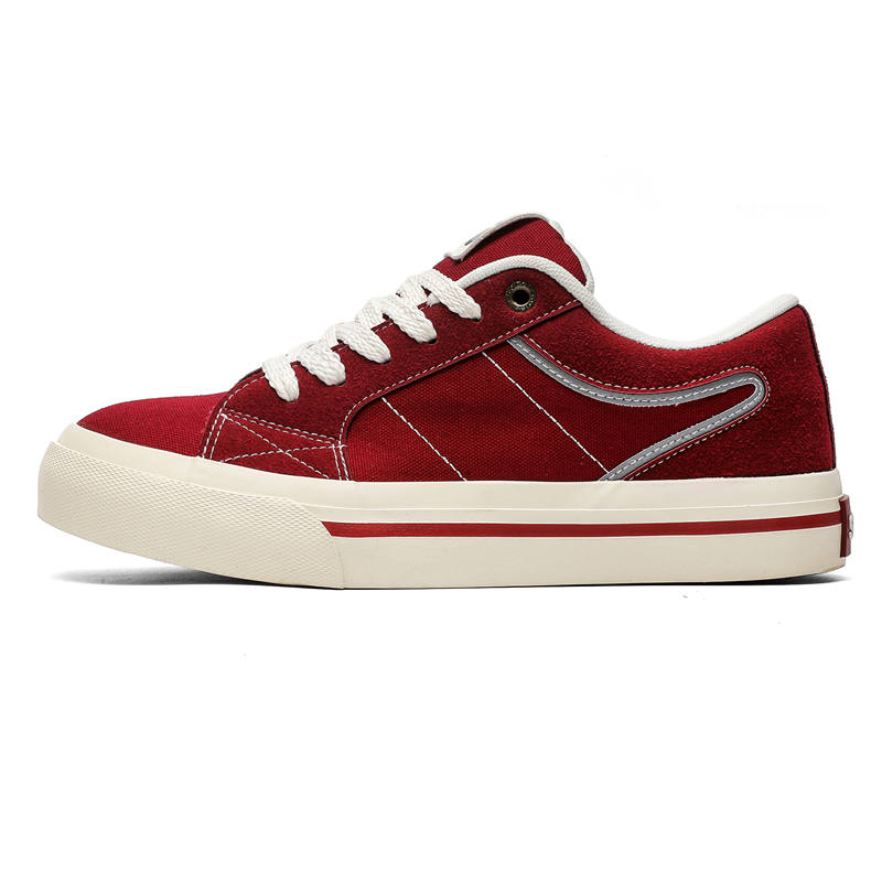 VANSSI Slip Resistant Slip Resistant Low top Skateboard Shoes Men's Red