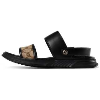 Raidy Boer Cow Leather Beach Sandals Men's Black
