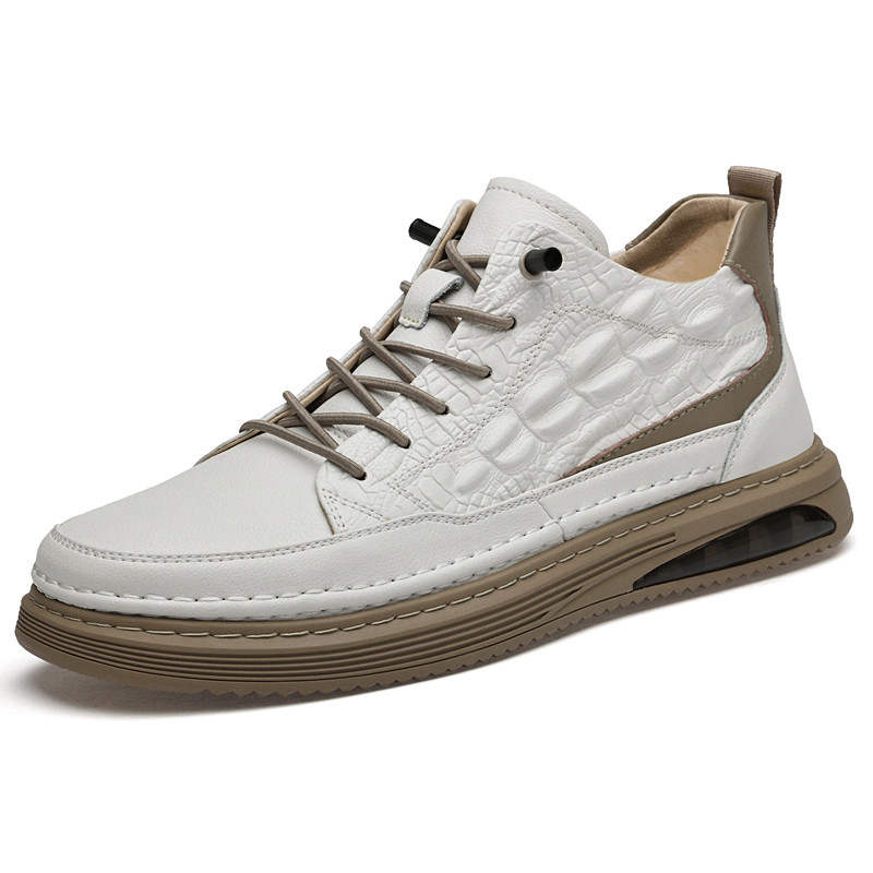 GONGNIULEITING Cow Split Leather Thermal Abrasion Resistant Thermal Abrasion Resistant Low top Skateboard Shoes Men's
