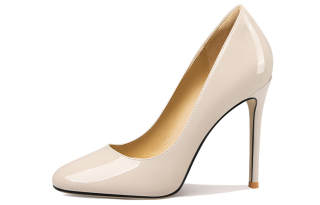 Lily Wei Microfiber Leather Slim Heel High Heels 10cm Women's
