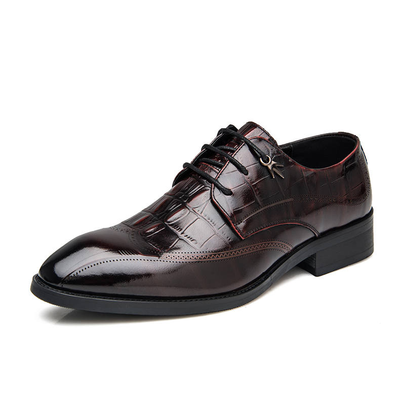 SHUPATE Dress Shoes Men's Low Top Black/Red