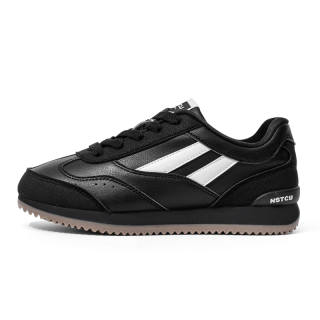 NSTCU Synthetic Leather Slip Resistant Height Increasing Low top Casual Shoes Unisex Black