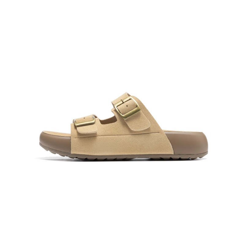 AOKANG Slip Resistant Slide Slippers Women's Apricot