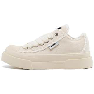 VEEMES Canvas Shoes Unisex Low Top Ecru