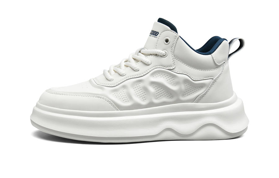 HLA Skateboard Shoes Men's Mid Top White, Black