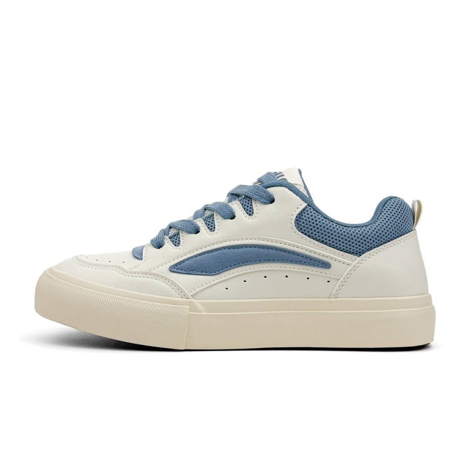 VASIBAEN Cushioning Low top Skateboard Shoes Men's Beige Blue