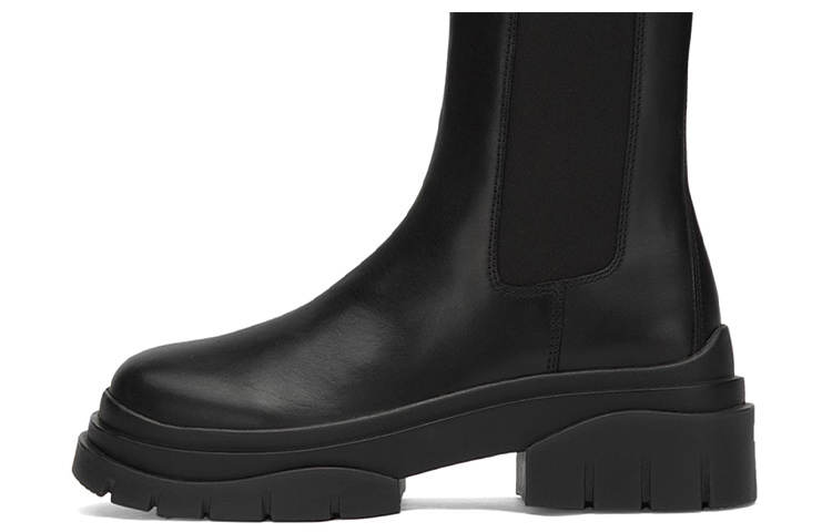 ASH ASH Leather Short Chelsea Boots Women's Black